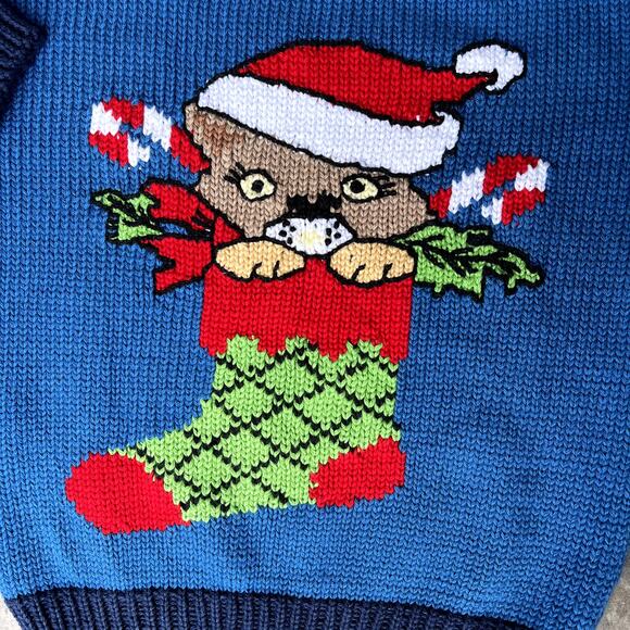 Peruvian Fashions Children's Alpaca Wool Hand Knitted Sweater Christmas Size 6 - Picture 3 of 8